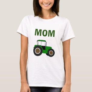 Green Farm Tractor Kids Birthday Party Mum T-Shirt