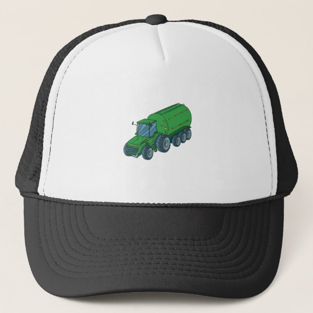 Green Farm Tractor Trucker Hat (Front)