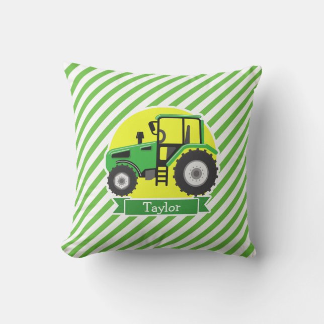 Green Farm Tractor with Yellow;  Green & White Cushion (Front)
