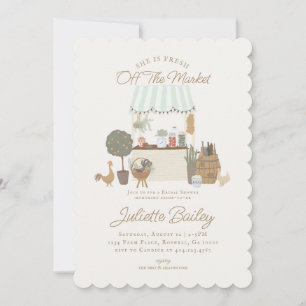 Green Farmers Market Farm Bridal Shower Invitation