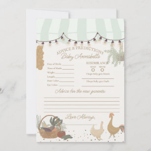 Green Farmers Market Farm Fresh Advice for Baby Invitation