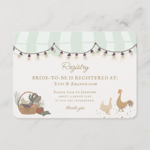 Green Farmers Market Farm Fresh Registry Insert