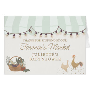 Green Farmers Market Farm Fresh Thank You Card