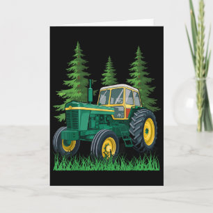 Green Farming Tractor  Card