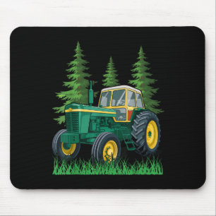 Green Farming Tractor  Mouse Mat