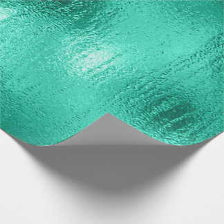 Green Faux Metallic Christmas Xmas Holiday Wrapping Paper
