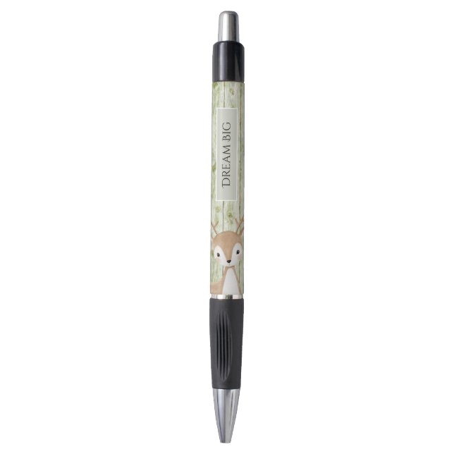 Green Faux Wood Cute Deer (Front Vertical)