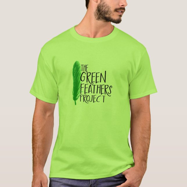 Green Feathers Project T-Shirt (Coloured) (Front)