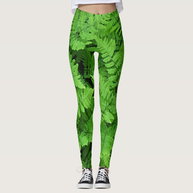 Green fern beauty  leggings (Front)