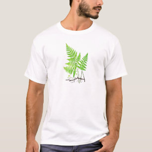Green Fern Botanical Art Illustration T-Shirt