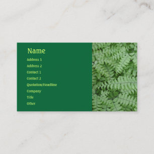Green Fern Business Card