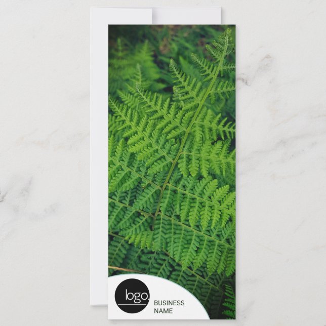 GREEN FERN BUSINESS LOGO CUSTOMER THANK YOU CARD (Front)