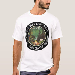 Green Fern Canyon Climbing Hiking on Lush Land T-Shirt