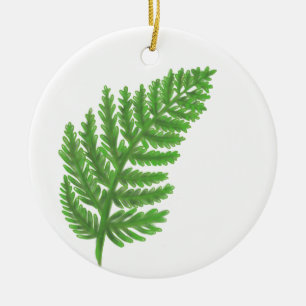 Green Fern Ceramic Tree Decoration