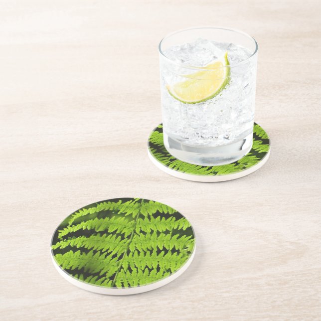 Green fern coaster (Side)