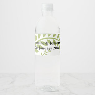 GREEN FERN CUSTOMIZABLE WATER  LABEL