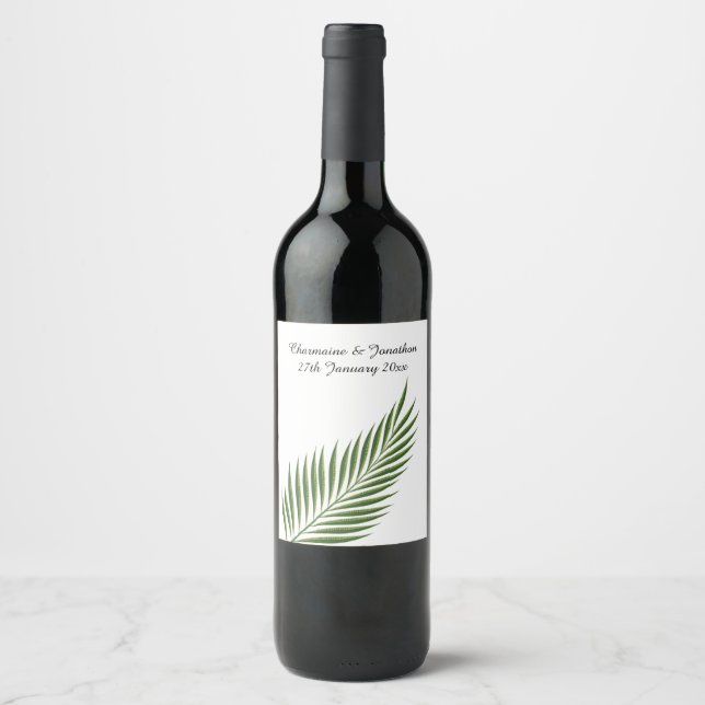 GREEN FERN CUSTOMIZABLE WINE LABEL (Front)