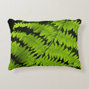 Green fern decorative cushion