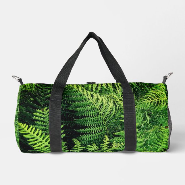 Green fern duffle bag (Front)