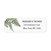 Green Fern Foliage Watercolor Botanical Wedding
