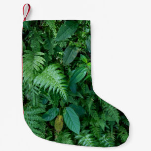 Green Fern Grass Foliage Texture Small Christmas Stocking