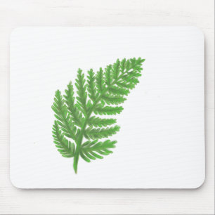 Green Fern, green foliage, botanical pattern Mouse Mat