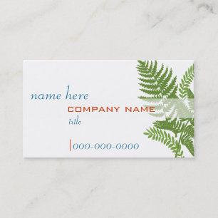 Green Fern Leaves Profile Card