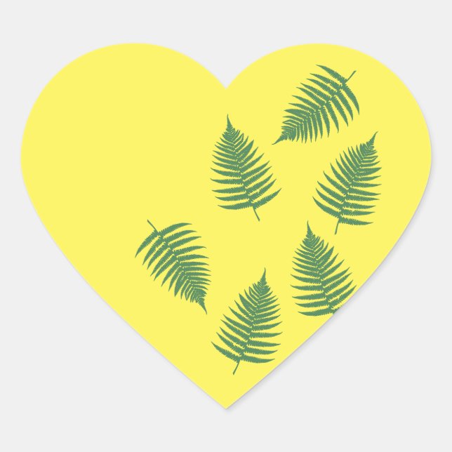 Green Fern Lucky Set Of Stickers (Front)