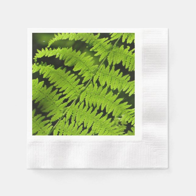 Green fern napkin (Front)