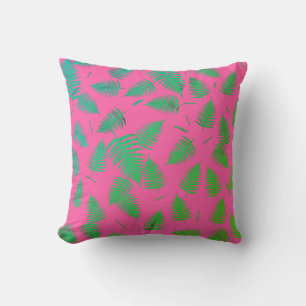 Green Fern Plant Leaf Pattern Cushion Throw Pillow