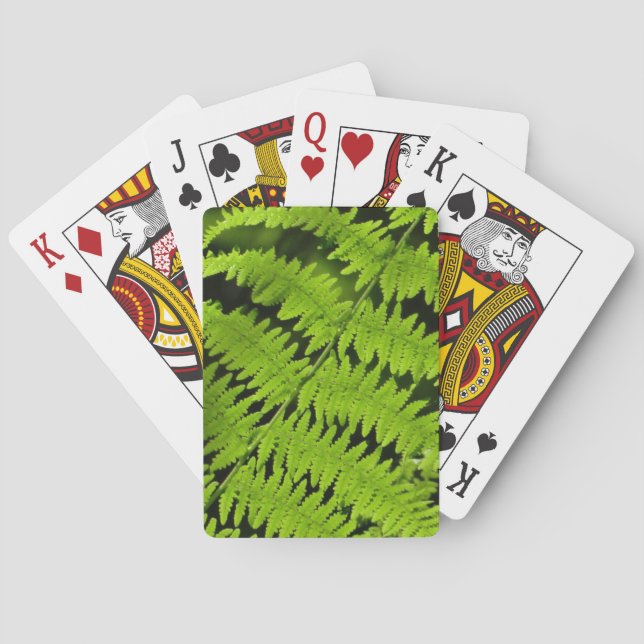 Green fern playing cards (Back)