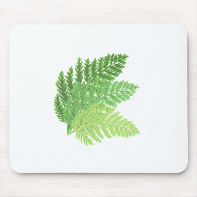 Green Fern Trio Mouse Mat (Front)
