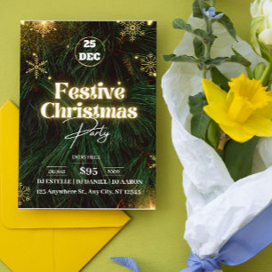 Green Festive Christmas Party Invitation