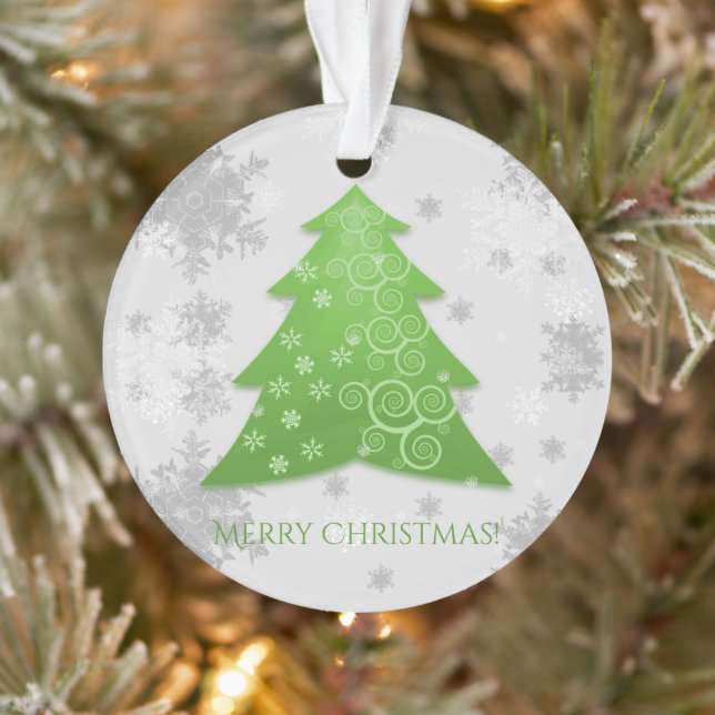 Green Festive Christmas Tree Ornament (Tree)