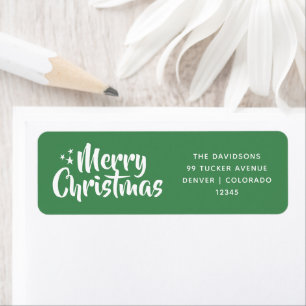 Green Festive Script Font Simple Merry Christmas