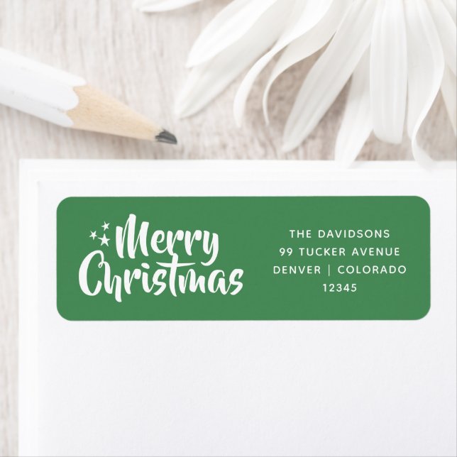 Green Festive Script Font Simple Merry Christmas (Insitu)