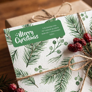 Green Festive Script Font Simple Merry Christmas