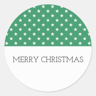 Green Festive Stars Holiday Stickers