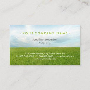 Green Field  Business Card