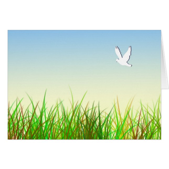 Green field with White dove (Front Horizontal)