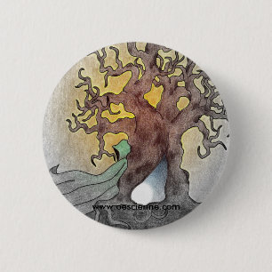 Green Figure 6 Cm Round Badge