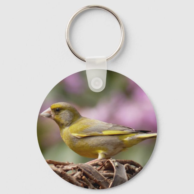 Green Finch Key Ring (Front)