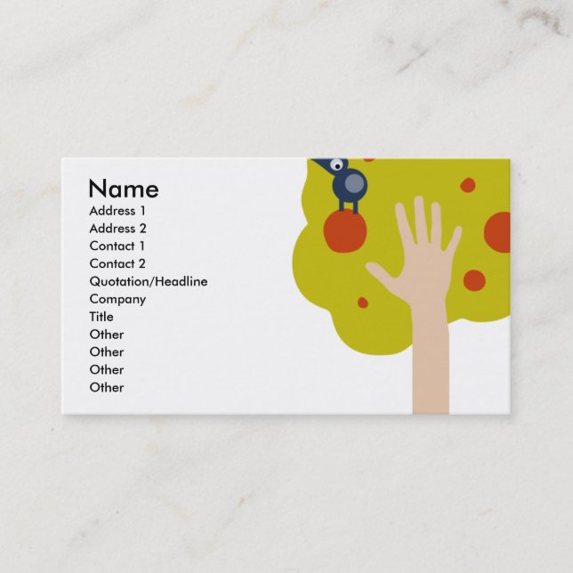 Green Fingers Business Card (Front)