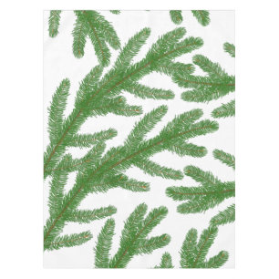 Green fir tree branches tablecloth