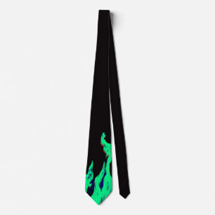 Green fire – Grünes Feuer – Flamme Flame Flames K Tie