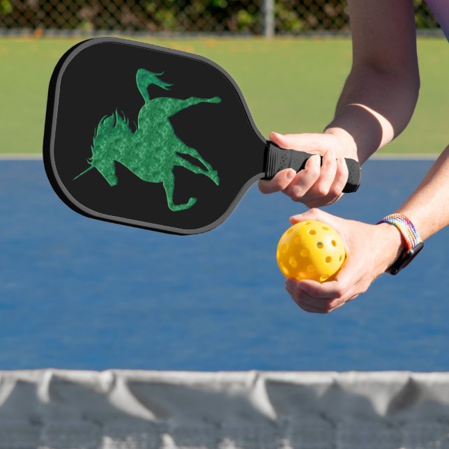 Green Fire Unicorn Pickleball Paddle (Insitu)