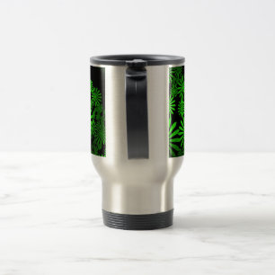 Green Fireworks Travel Mug