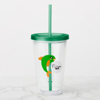 Green fish  acrylic tumbler