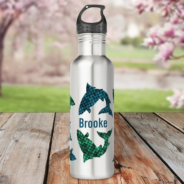 Green Fish And Blue Fish Personalised 710 Ml Water Bottle (Creator Uploaded)