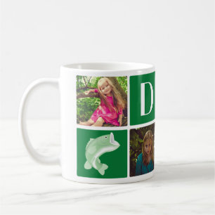 Green Fish Photo Collage Gift for Dad Father's Day Coffee Mug